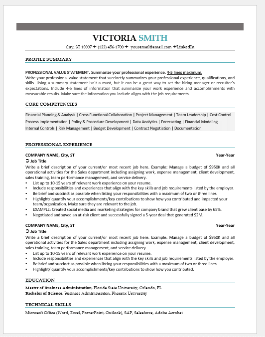 Bishop Resume Template - Easy Resume Templates