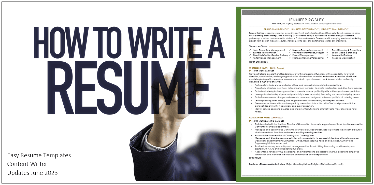 How to write a resume.