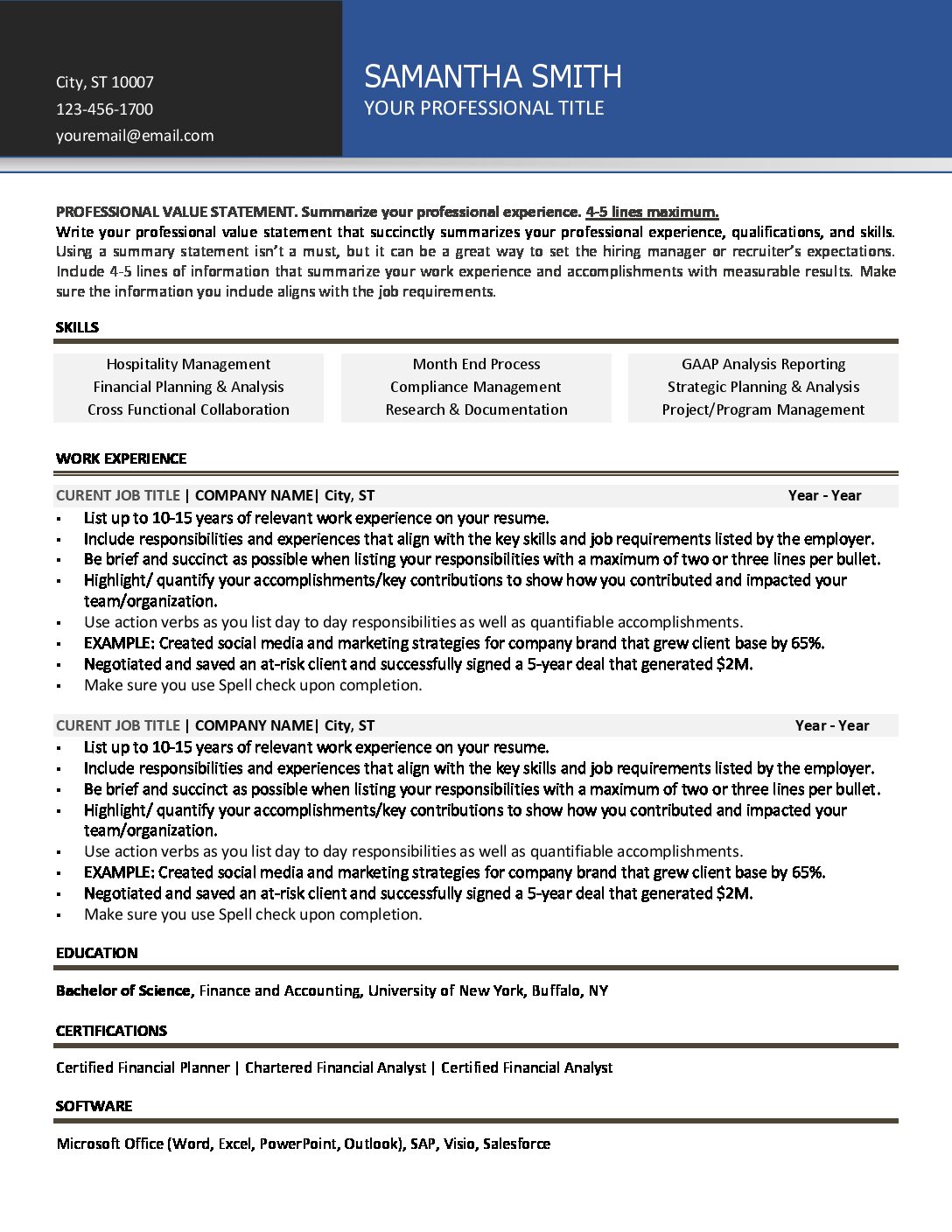 Cailou Resume Template