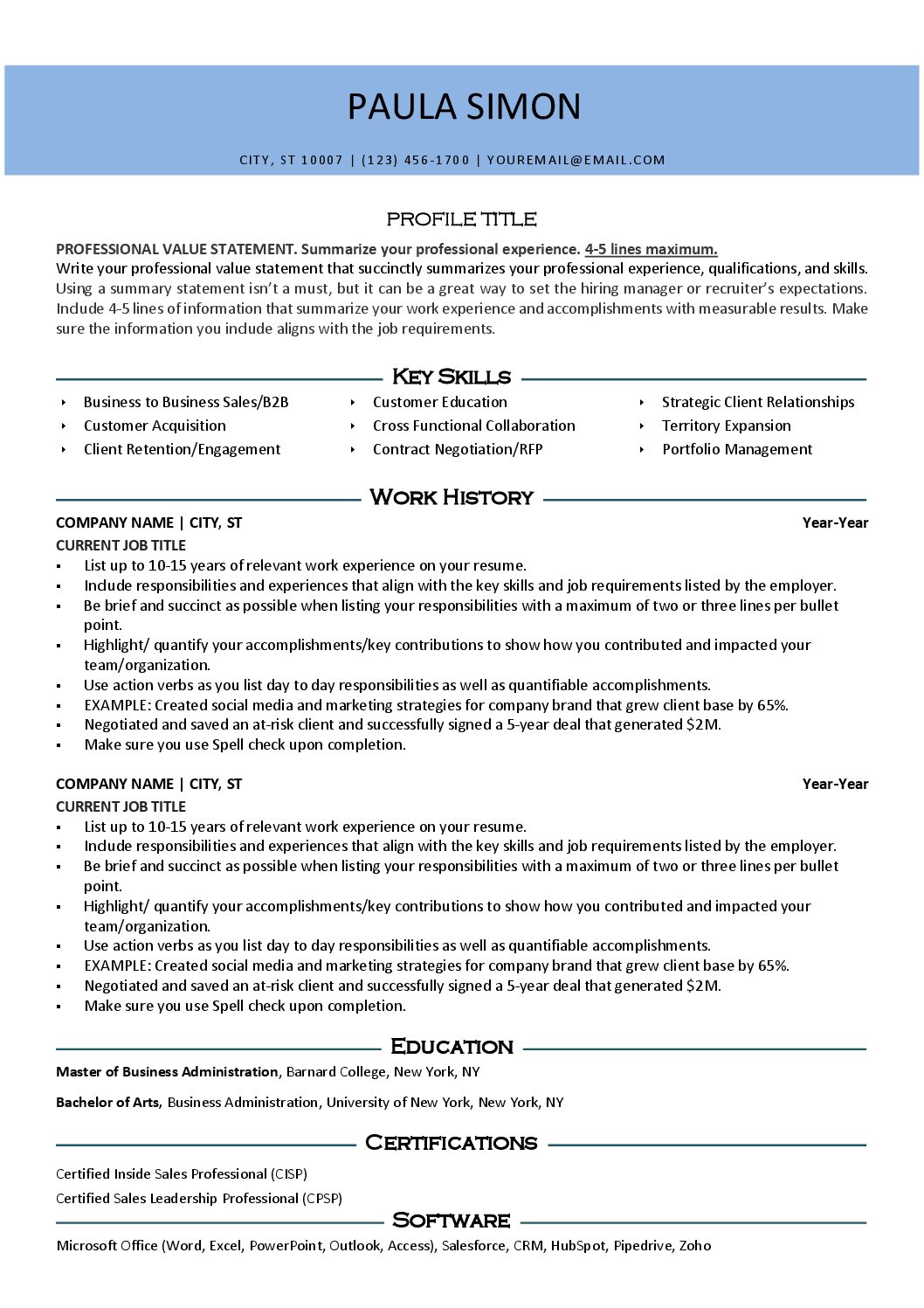 Timeless Classic Resume Templates for a Lasting Impression - Easy ...