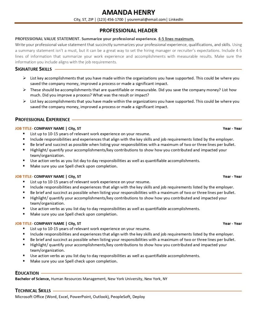 Draco Resume Template - Easy Resume Templates