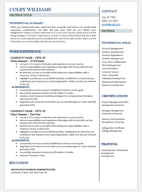 Timeless Classic Resume Templates For A Lasting Impression - Easy 