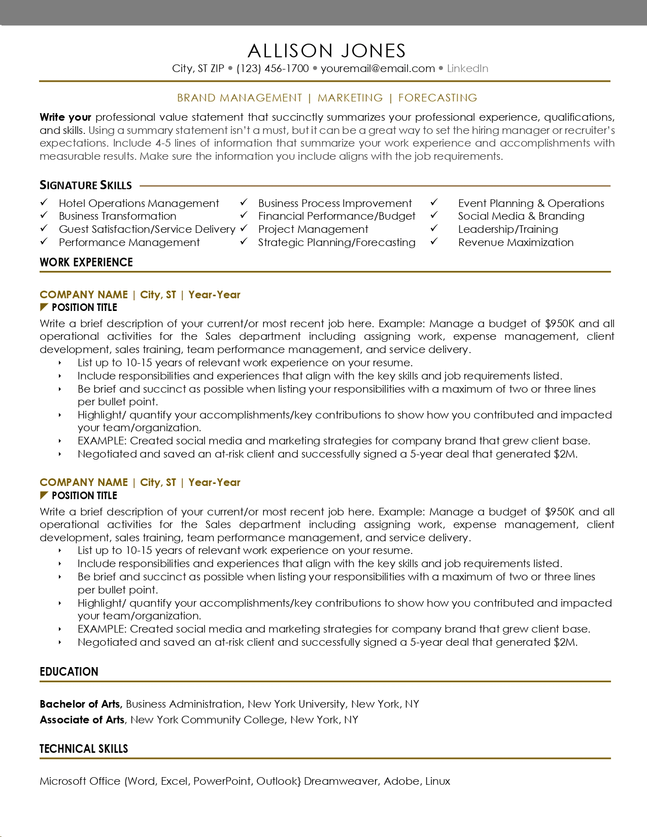 2979-2 - Custom Resume Templates - Easy Resume Templates