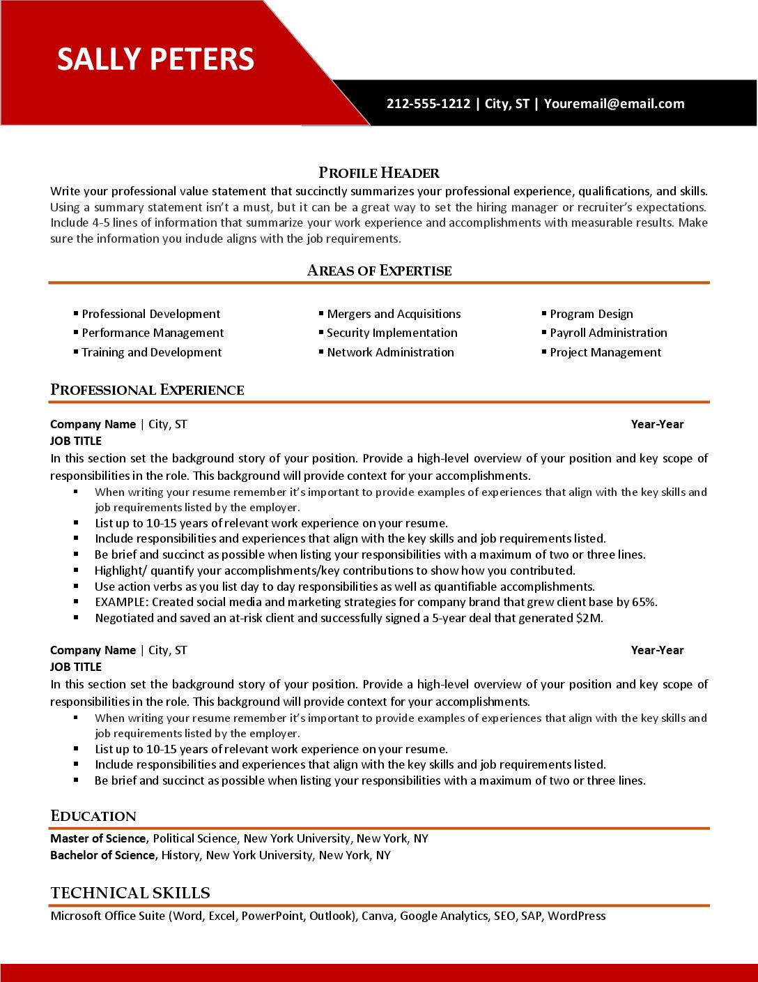 Imperial Resume Template thumb